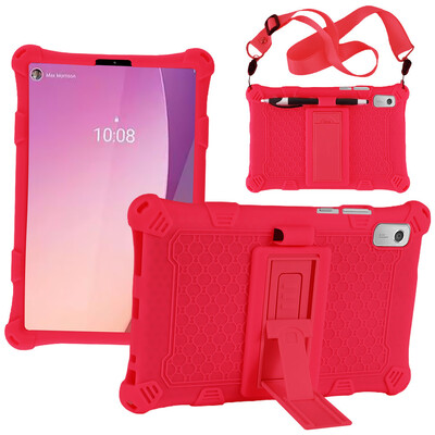 Mekana silikonska torbica za Lenovo Tab M9 TB-310FU TB-310XU Kickstand Kids Safe Tablet Cover Zaštita cijelog tijela Otporan na udarce Fundas