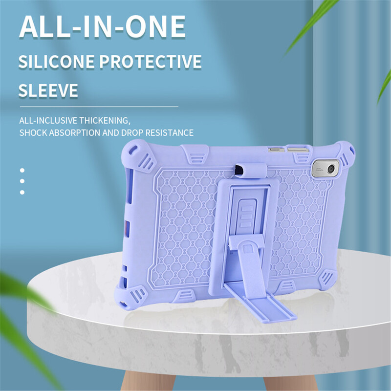 Mekana silikonska torbica za Lenovo Tab M9 TB-310FU TB-310XU Kickstand Kids Safe Tablet Cover Zaštita cijelog tijela Otporan na udarce Fundas