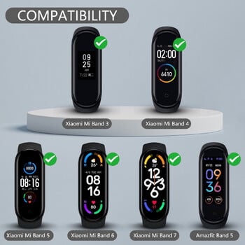 Ελαστικό λουρί ρολογιού νάιλον για Xiaomi Mi Band 7 6 5 4 3 ρυθμιζόμενο λουράκι για Xiaomi Mi Band 3 4 5 6 7 Αντικατάσταση λουριού