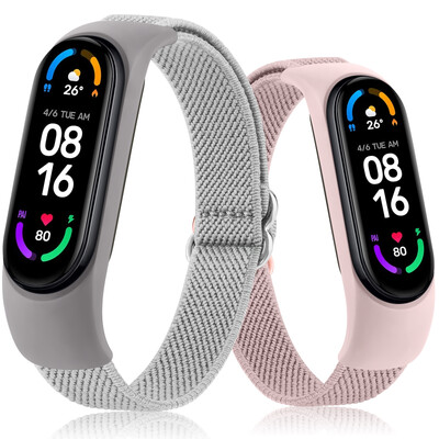 Curea de ceas din nailon elastic pentru Xiaomi Mi Band 7 6 5 4 3 Bandă de mână reglabilă pentru Xiaomi Mi Band 3 4 5 6 7 Curea de înlocuire