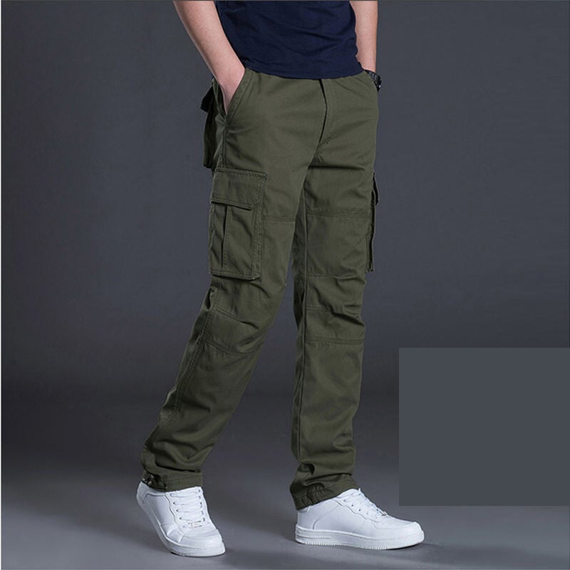 Overseas veleprodaja kombinezona, muških hlača, casual radna odjeća, radna zaštita, otporna na habanje, ravne, široke, proljetne i jesenske ležerne hlače, mnogo džepova