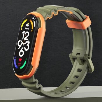 Λουράκι για Mi Band 7 6 5 Βραχιόλι σιλικόνης για Xiaomi Mi Band 6 Strap Man Woman Breathable Rubber λουράκι