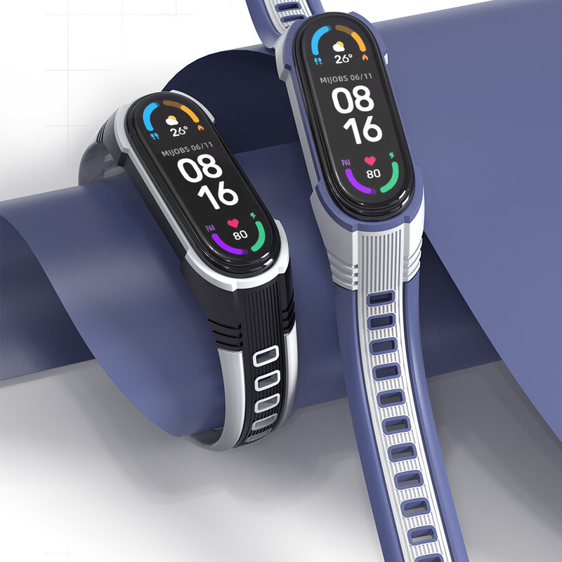 Remen za Mi Band 7 6 5 Silikonska narukvica za Xiaomi Mi Band 6 Remen Muška žena Prozračna gumena narukvica za sat