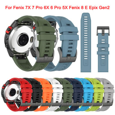 QuickFit 26 22 20 мм силиконова каишка за Garmin Fenix E 8 7X 7 Pro 6 6X 6S 5X 5 5S Plus 965 955 /Epix Gen 2/Enduro 2 3 Каишка за часовник