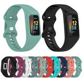 1kom jednodijelni silikonski remen za sat za sport i slobodno vrijeme za Fitbit Charge 3/ 4/ 5/ 6 Series Universal Smartwatch Dodaci Narukvice