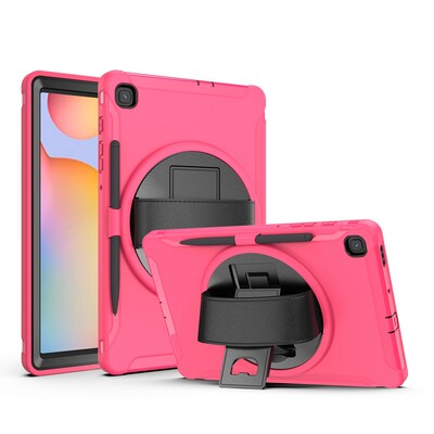 Sigurno za djecu otporno na udarce PC + TPU remen za ruku, stalak, maska za tablet za Samsung Galaxy Tab S6 Lite 10.4 2020 2022 2024 SM-P615 torbica