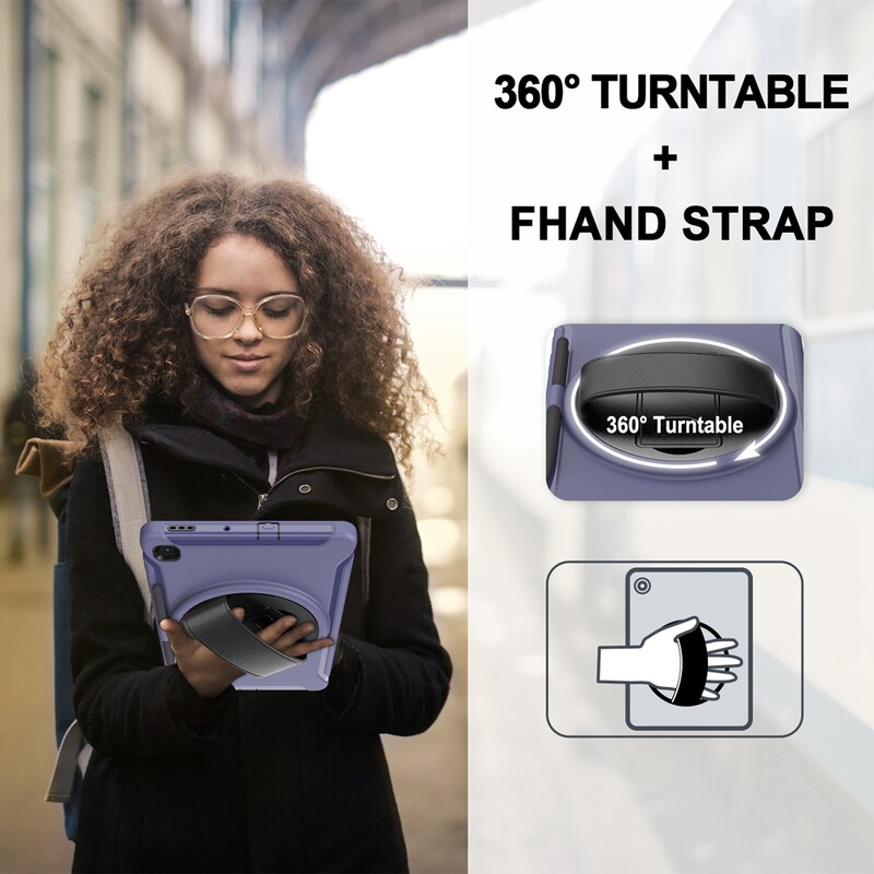 Sigurno za djecu otporno na udarce PC + TPU remen za ruku, stalak, maska za tablet za Samsung Galaxy Tab S6 Lite 10.4 2020 2022 2024 SM-P615 torbica