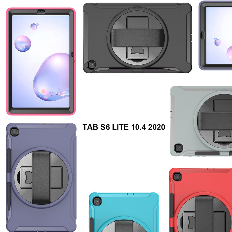 Sigurno za djecu otporno na udarce PC + TPU remen za ruku, stalak, maska za tablet za Samsung Galaxy Tab S6 Lite 10.4 2020 2022 2024 SM-P615 torbica