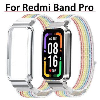 Каишка за часовник за смарт часовник Redmi Band Pro Аксесоари Дишащи гривни за redmi band pro 2в1 найлонова каишка + защитен калъф