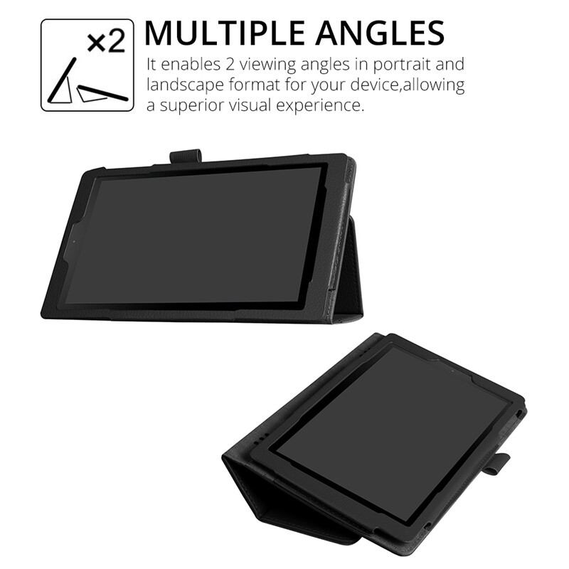 Ümbris Amazon Kindle Fire HD 8 2018 8-tollise ümberpööratava PU nahast hoidiku jaoks Amazon Kindle Fire HD8 2017 7TH Funda Caque koos alusel