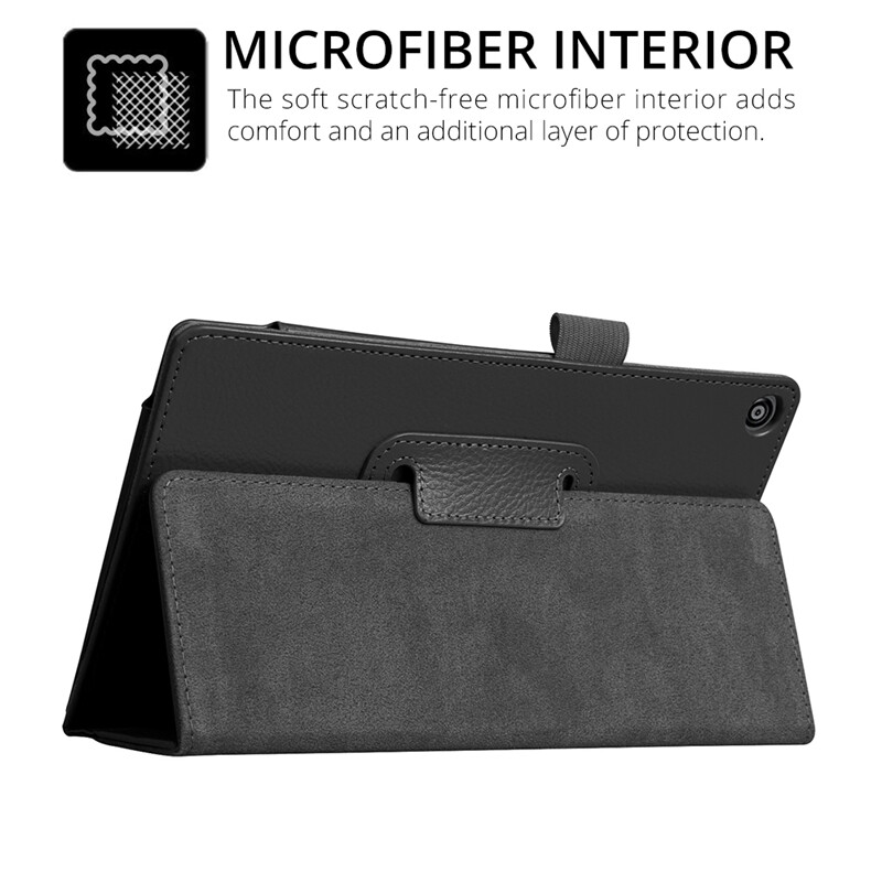 Ümbris Amazon Kindle Fire HD 8 2018 8-tollise ümberpööratava PU nahast hoidiku jaoks Amazon Kindle Fire HD8 2017 7TH Funda Caque koos alusel