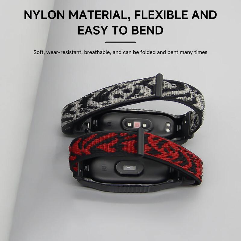 Za Xiaomi Smart Band 8 Active Strap Najlon Loop Wristband Narukvica Za Mi Band 8 Active Smart Watch Band Correa Dodaci za pojas