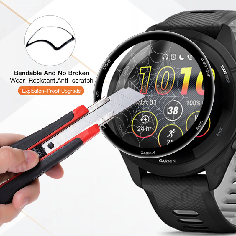 20D zaštitna folija za Garmin Forerunner 965 265 265S Fleksibilna zaštitna folija protiv ogrebotina za Garmin 965 Full Coverage Film