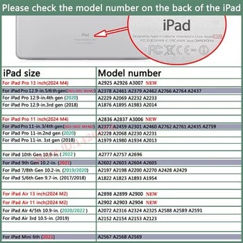 Νέα θήκη για iPad 2024 Air Pro 11 12,9 13 ιντσών Θήκη 9,7 10,2 5η 6η 7η 8η 9η 10η γενιά Κάλυμμα Mini6 Air 5 4 3 10,9 Θήκη