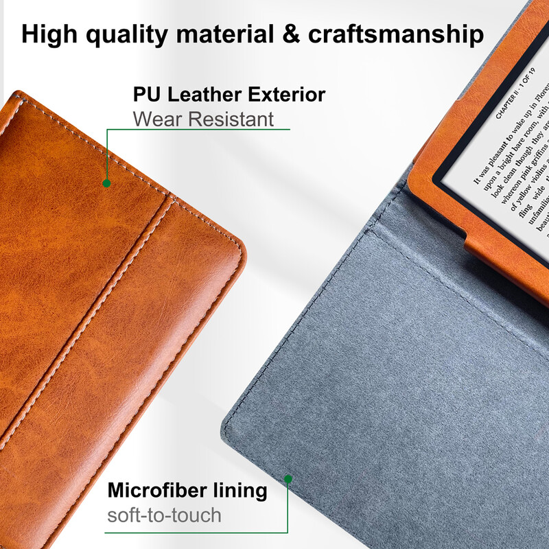 „AFesar“ dėklas, skirtas Kobo Aura HD 6,8 colio (modelis – N204B) E-knygos odinis dangtelis, magnetinis užsegimas, apsauginiai dėklai su automatiniu miego režimu