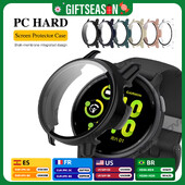 Стъкло+калъф за Garmin VivoActive 5 Закален стъклен протектор на екрана и твърда PC защитна броня Аксесоари за Garmin Vivo Active 5