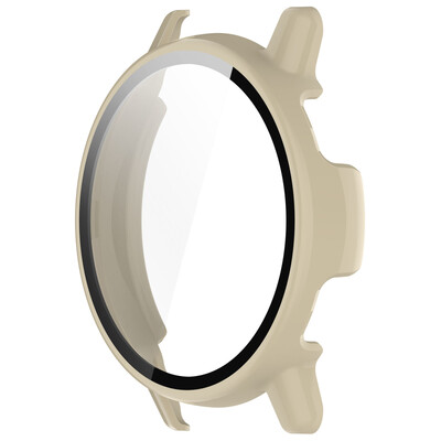 Стъкло+калъф за Garmin VivoActive 5 Закален стъклен протектор на екрана и твърда PC защитна броня Аксесоари за Garmin Vivo Active 5