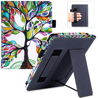 Калъф за Kindle Paperwhite (6-то поколение/7-мо поколение/10-то поколение/пасва на всички поколения Paperwhite) - защитно покритие за стойка с каишка за ръка