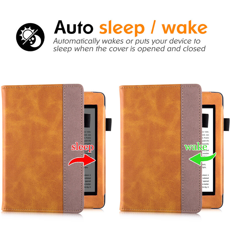 Калъф за Kindle Paperwhite (6-то поколение/7-мо поколение/10-то поколение/пасва на всички поколения Paperwhite) - защитно покритие за стойка с каишка за ръка