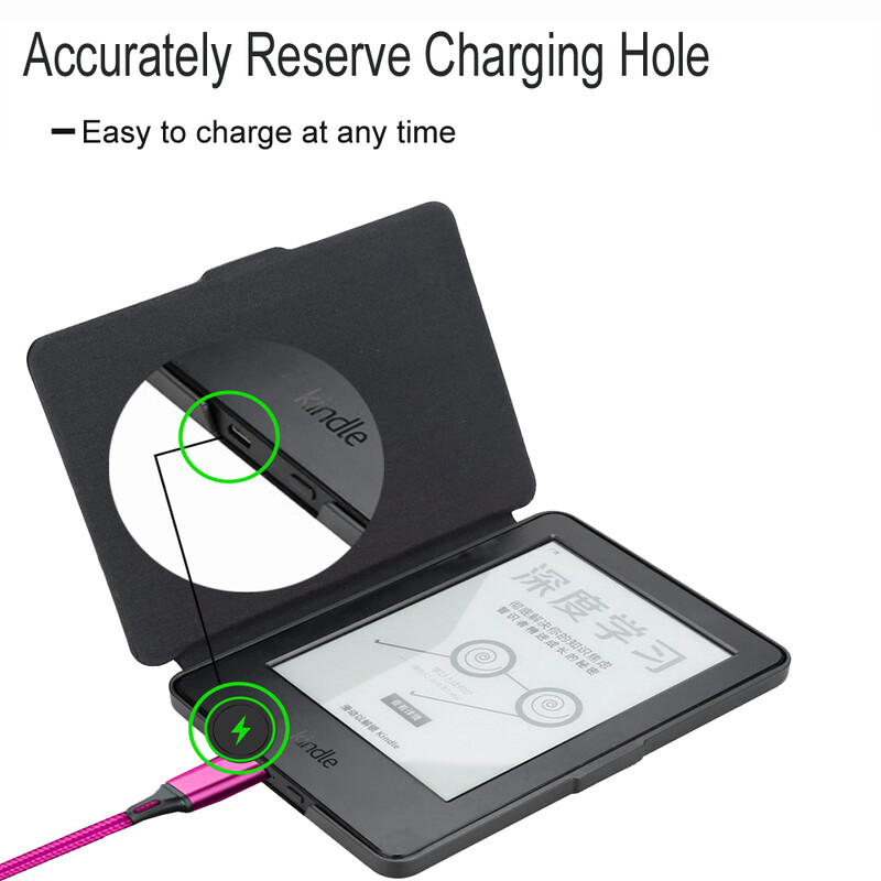 Kindle 7th E-book Case 2014 Modelis Nr.: WP63GW Retro Classic Smart PU odinis viršelis su automatiniu užmigimo / pažadinimo funkcija