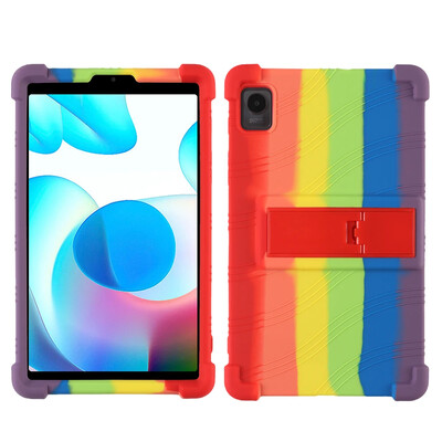 За Realme Pad Mini 2022 RMP2105 8.7" Tablet PC Мек силиконов калъф с удароустойчиво покритие със задна стойка