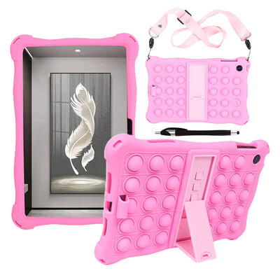 Mekana silikonska dječja torbica za OPPO Pad Air 10.36 11.0 inča KickStand navlaka za Realme Pad Mini 8.7 10.4 2021 s remenom za nošenje