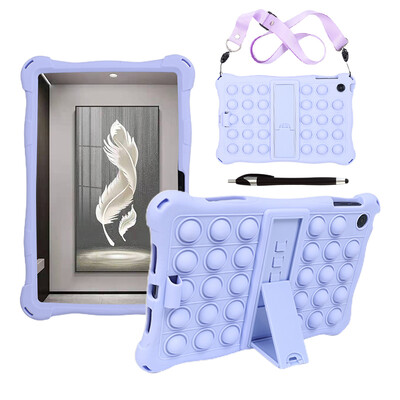 Mekana silikonska dječja torbica za OPPO Pad Air 10.36 11.0 inča KickStand navlaka za Realme Pad Mini 8.7 10.4 2021 s remenom za nošenje