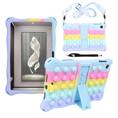 Mekana silikonska dječja torbica za OPPO Pad Air 10.36 11.0 inča KickStand navlaka za Realme Pad Mini 8.7 10.4 2021 s remenom za nošenje