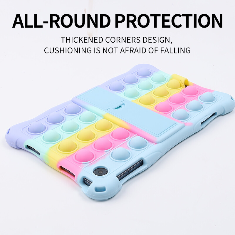 Mekana silikonska dječja torbica za OPPO Pad Air 10.36 11.0 inča KickStand navlaka za Realme Pad Mini 8.7 10.4 2021 s remenom za nošenje