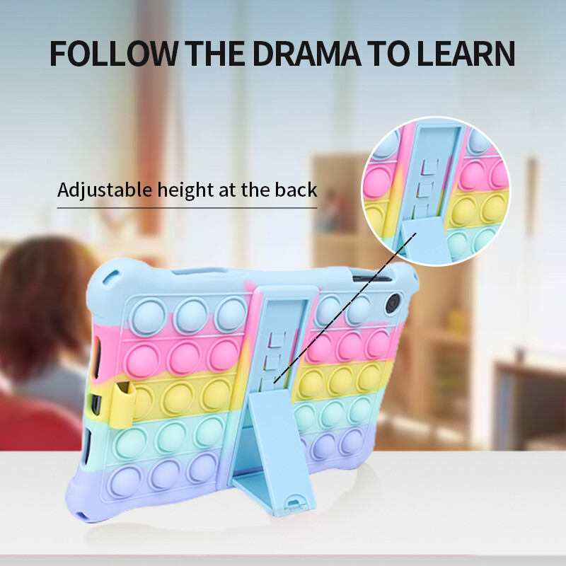 Mekana silikonska dječja torbica za OPPO Pad Air 10.36 11.0 inča KickStand navlaka za Realme Pad Mini 8.7 10.4 2021 s remenom za nošenje