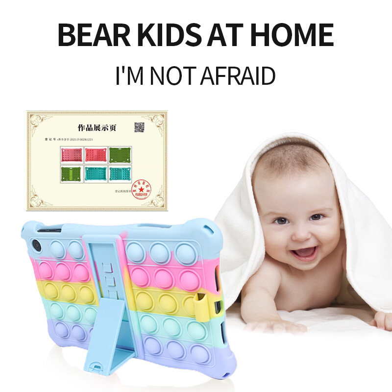 Mekana silikonska dječja torbica za OPPO Pad Air 10.36 11.0 inča KickStand navlaka za Realme Pad Mini 8.7 10.4 2021 s remenom za nošenje