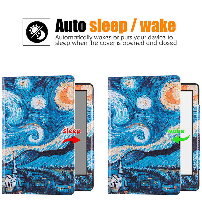 Torbica za novi 6 inčni Meebook M6 eReader - vrhunska PU kožna zaštitna navlaka s remenom za ruku