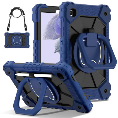 Samsung Tab torbica za A9 A9 Plus A8 A7 Lite, zaštitna maska za tablet otporna na udarce sa 360° rotirajućim postoljem i remenom za nošenje na ramenu za djecu