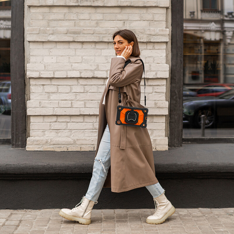 Samsung Tab torbica za A9 A9 Plus A8 A7 Lite, zaštitna maska za tablet otporna na udarce sa 360° rotirajućim postoljem i remenom za nošenje na ramenu za djecu