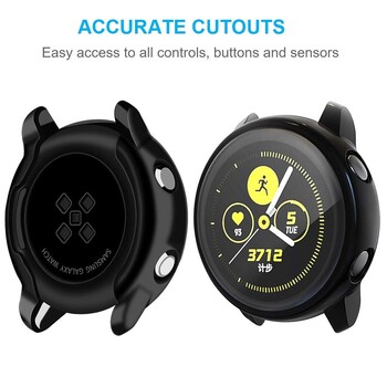 Προστατευτική θήκη Full Cover για Samsung Galaxy Watch Active 2 44mm 40mm οθόνη Smart Watch TPU Protector Μαλακός προφυλακτήρας σιλικόνης