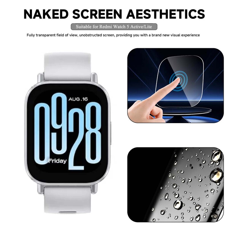 Zaštita zaslona protiv ogrebotina za Redmi Watch 5 Active Zaštitna folija od kaljenog stakla za Xiaomi Redmi Watch 5 Active Lite