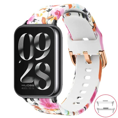 Печатна каишка за часовник Redmi 4 каишка Xiaomi Mi Band 8 Pro MiBand 8 Резервна силиконова каишка за смарт часовник Bracele correa