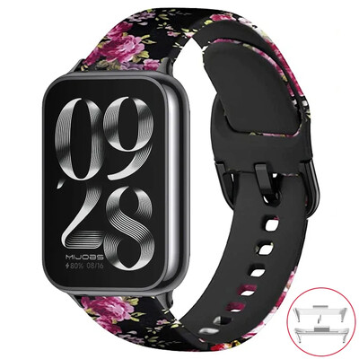 Печатна каишка за часовник Redmi 4 каишка Xiaomi Mi Band 8 Pro MiBand 8 Резервна силиконова каишка за смарт часовник Bracele correa