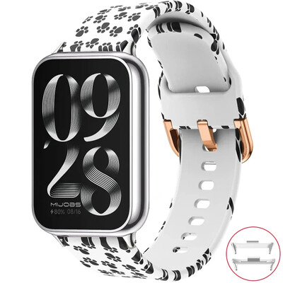 Печатна каишка за часовник Redmi 4 каишка Xiaomi Mi Band 8 Pro MiBand 8 Резервна силиконова каишка за смарт часовник Bracele correa
