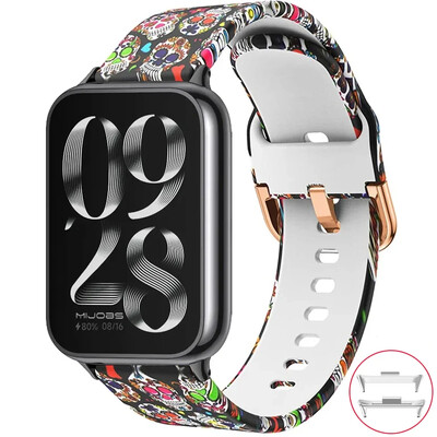 Печатна каишка за часовник Redmi 4 каишка Xiaomi Mi Band 8 Pro MiBand 8 Резервна силиконова каишка за смарт часовник Bracele correa