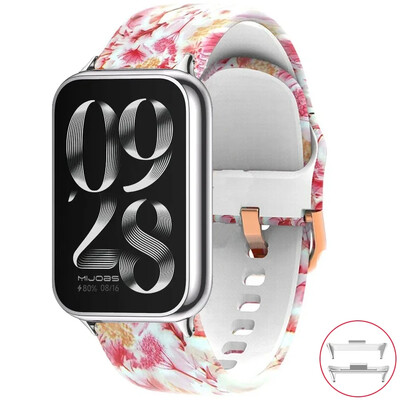 Печатна каишка за часовник Redmi 4 каишка Xiaomi Mi Band 8 Pro MiBand 8 Резервна силиконова каишка за смарт часовник Bracele correa