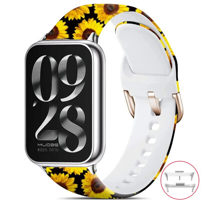 Печатна каишка за часовник Redmi 4 каишка Xiaomi Mi Band 8 Pro MiBand 8 Резервна силиконова каишка за смарт часовник Bracele correa