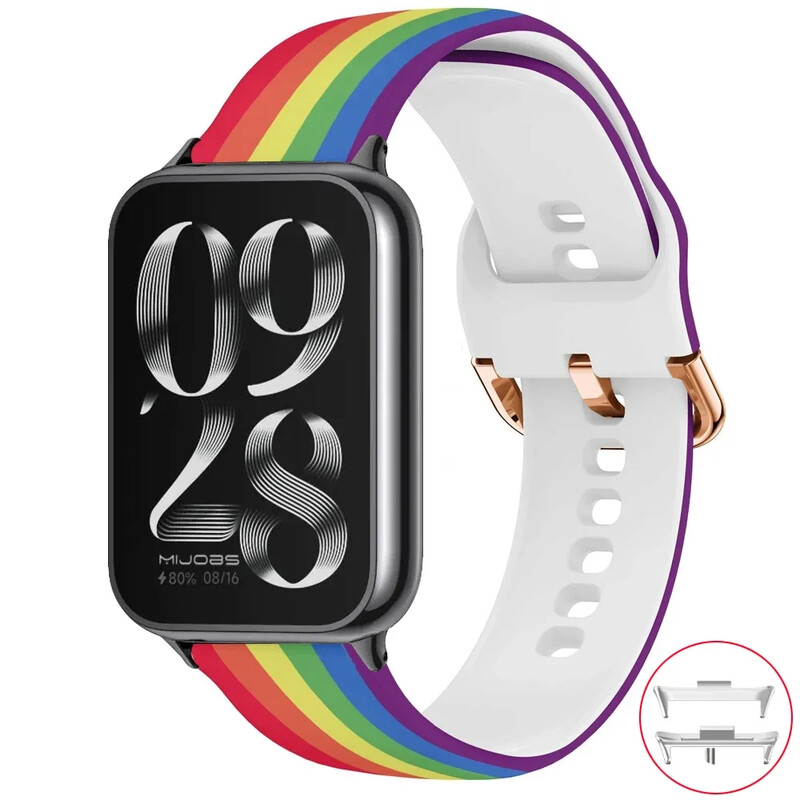 Печатна каишка за часовник Redmi 4 каишка Xiaomi Mi Band 8 Pro MiBand 8 Резервна силиконова каишка за смарт часовник Bracele correa