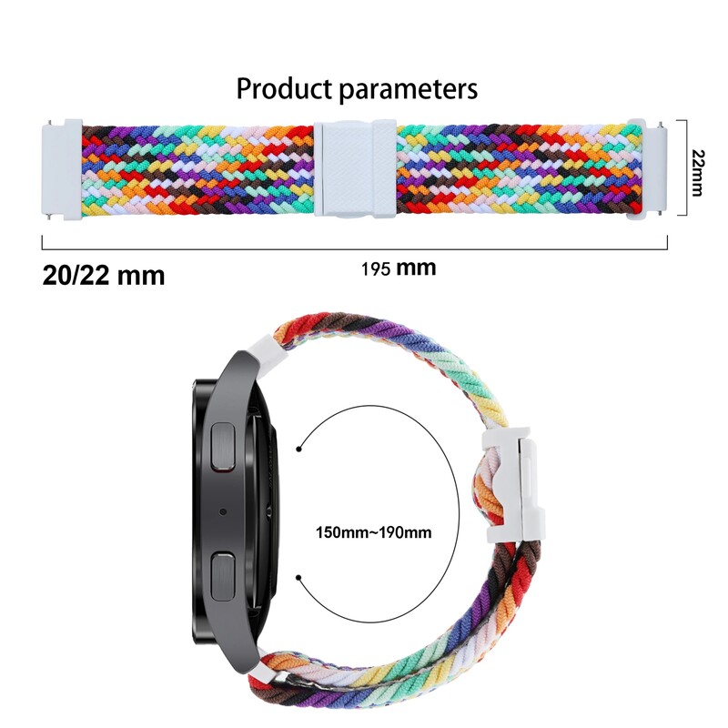 22 mm rastezljiva najlonska narukvica za sat za Xiaomi Mi Watch Color Sports Edition/S1 Pro S4 S3 S2 narukvica s remenom za Mi Watch Color 2