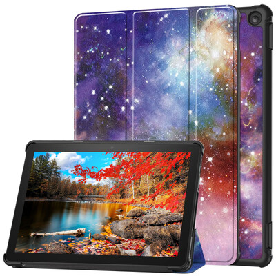 Nova torbica za tablet od PU kože za potpuno novi tablet Amazon Fire HD 10 (13. generacija, izdanje 2023.) Trostruki poklopac postolja otporan na udarce