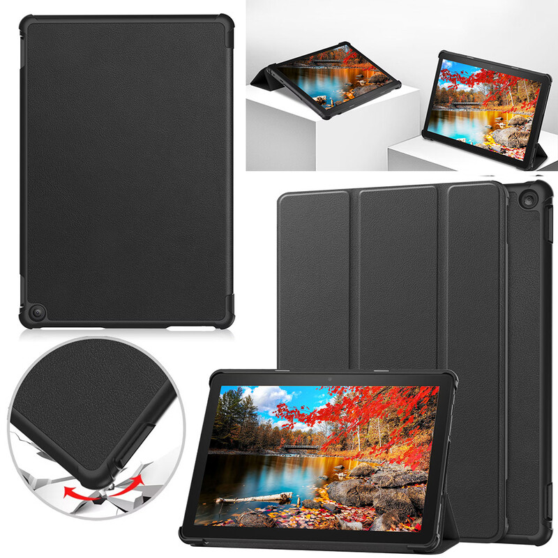 Nova torbica za tablet od PU kože za potpuno novi tablet Amazon Fire HD 10 (13. generacija, izdanje 2023.) Trostruki poklopac postolja otporan na udarce