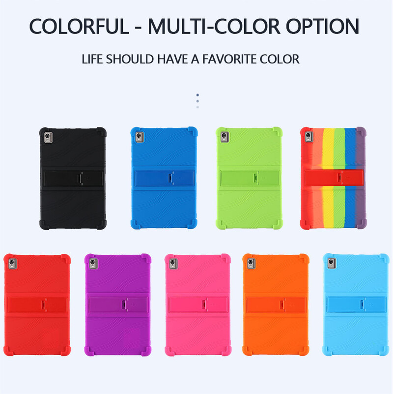 Za HMD T21 2024 10.36" kućište tablet otporan na udarce tablet dječji mekani silikonski stalak zaštitna školjka