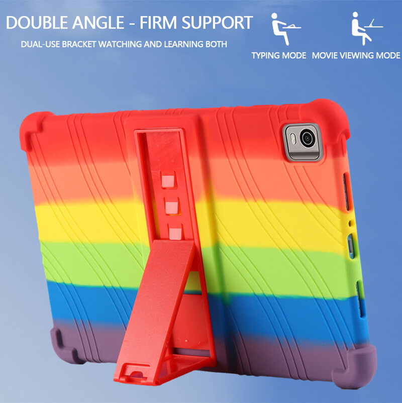 Za HMD T21 2024 10.36" kućište tablet otporan na udarce tablet dječji mekani silikonski stalak zaštitna školjka