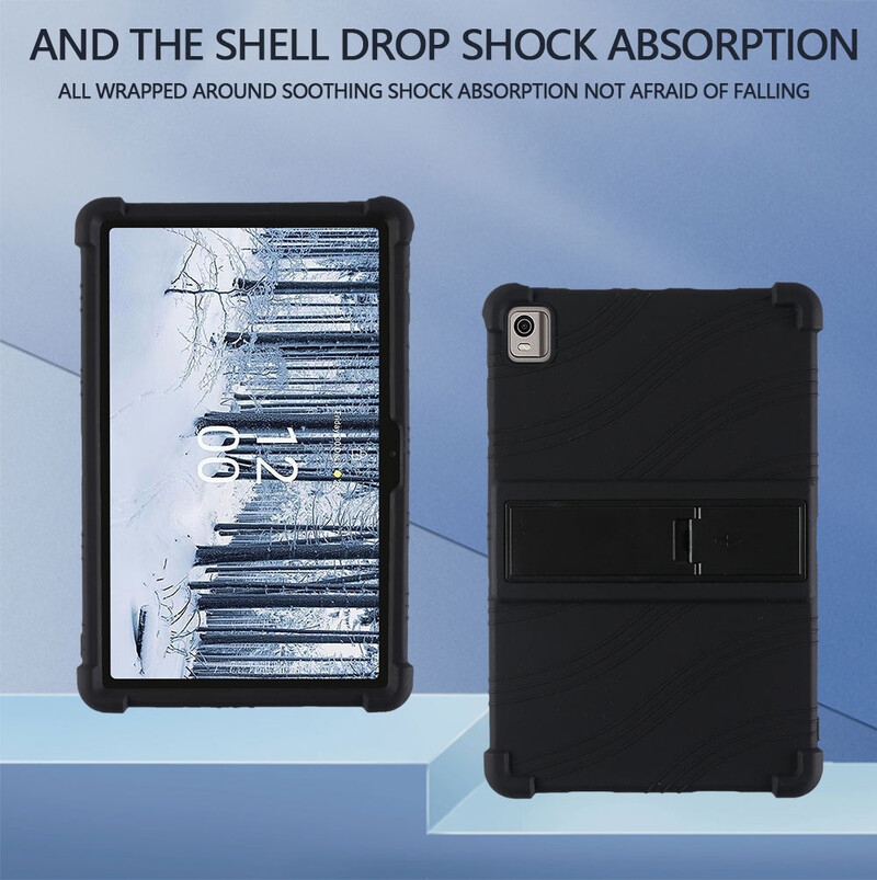 Za HMD T21 2024 10.36" kućište tablet otporan na udarce tablet dječji mekani silikonski stalak zaštitna školjka