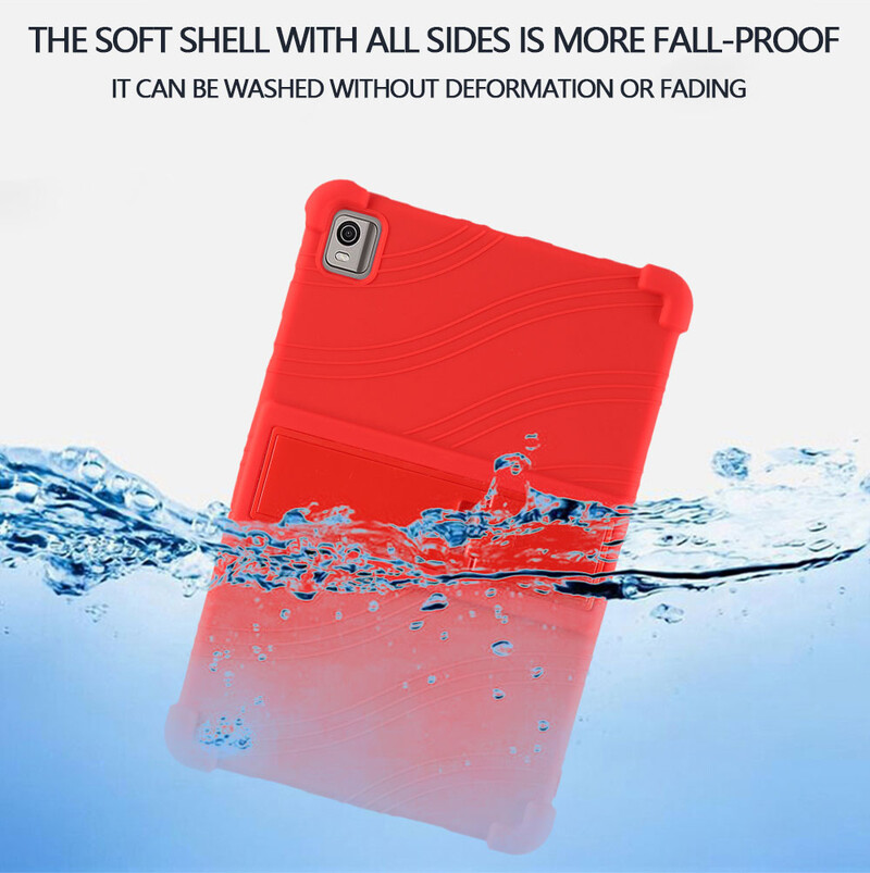 Za HMD T21 2024 10.36" kućište tablet otporan na udarce tablet dječji mekani silikonski stalak zaštitna školjka